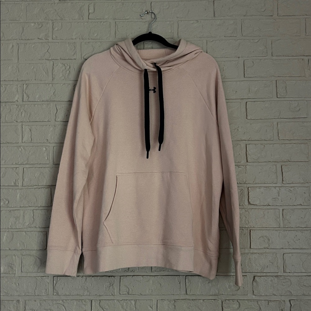 Under Armour Women’s Baby Pink Hoodie with Black Accents